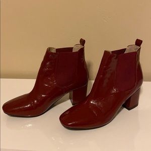 Red/burgundy booties
